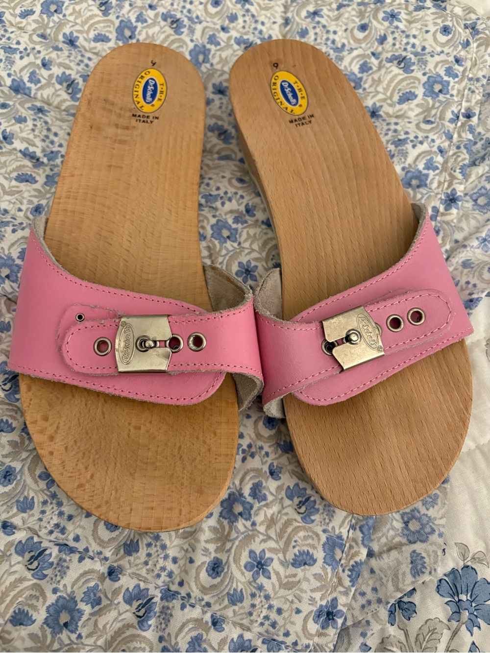Dr Scholls wooden sandal clogs